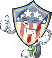 Vintage Shield Badges USA Icon Design vector