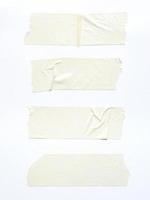 close up of adhesive tape wrinkle set on white background photo