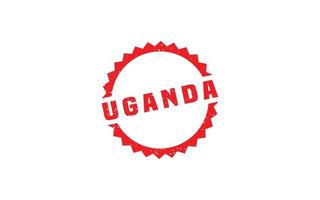 UGANDA stamp rubber with grunge style on white background vector