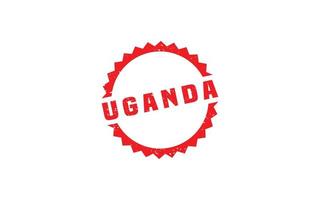 Uganda sello caucho con grunge estilo en blanco antecedentes vector