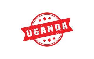 Uganda sello caucho con grunge estilo en blanco antecedentes vector