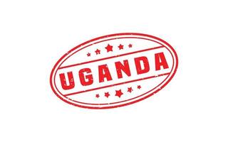 Uganda sello caucho con grunge estilo en blanco antecedentes vector