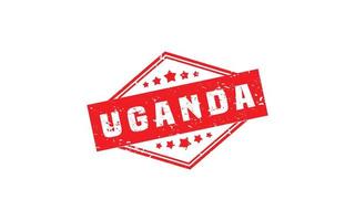 Uganda sello caucho con grunge estilo en blanco antecedentes vector