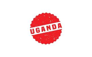 Uganda sello caucho con grunge estilo en blanco antecedentes vector