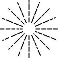 Linear drawing of rays of the sun vector