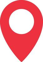Red geolocation icon. vector