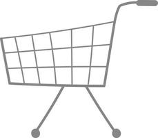 Supermarket shopping cart vector