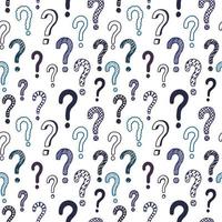 Seamless vector pattern with doodle questions marks.