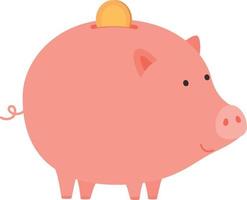 Piggy bank with coins vector