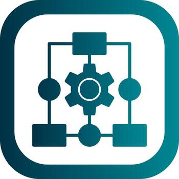 diseño de icono de vector de proceso de flujo de trabajo