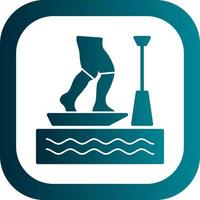 Standup Paddleboarding Vector Icon Design