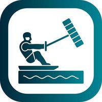 Kitesurfing Vector Icon Design