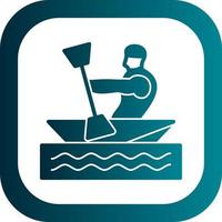 Kayaking Vector Icon Design