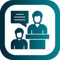 Job Interview Vector Icon Design