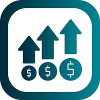 Money Growth Vector Icon Design