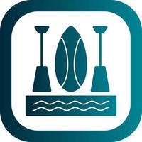 diseño de icono de vector de paddleboarding