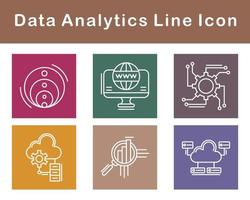 datos analítica vector icono conjunto