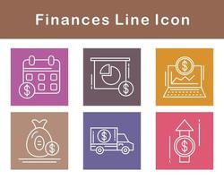 finanzas vector icono conjunto