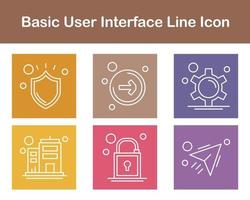 básico usuario interfaz vector icono conjunto