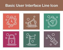 básico usuario interfaz vector icono conjunto