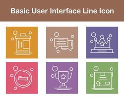 básico usuario interfaz vector icono conjunto