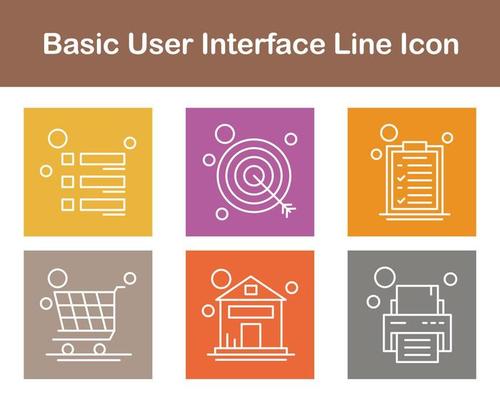 Basic User Interface Vector Icon Set