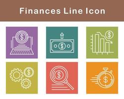 finanzas vector icono conjunto