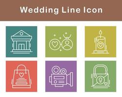 Boda vector icono conjunto