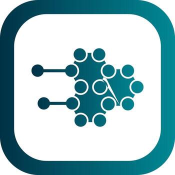 Molecular Structure Vector Icon Design