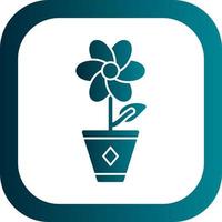 Flower Pot Vector Icon Design