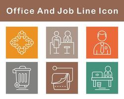 Work Office And Job Vector Icon Set