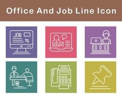 Work Office And Job Vector Icon Set