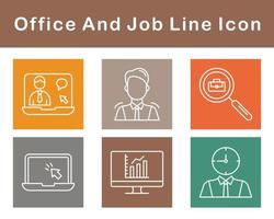 Work Office And Job Vector Icon Set