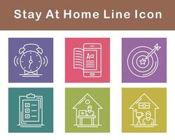 Stay At Home Vector Icon Set