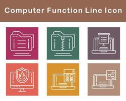 Computer Function Vector Icon Set