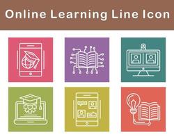 Online Learning Vector Icon Set