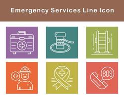 emergencia servicios vector icono conjunto