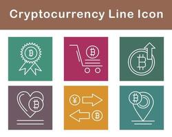 Bitcoin And Cryptocurrency Vector Icon Set