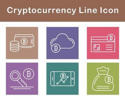 bitcoin y criptomoneda vector icono conjunto