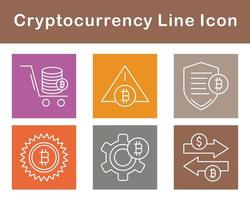 Bitcoin And Cryptocurrency Vector Icon Set