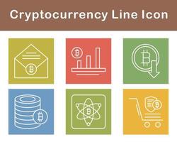 bitcoin y criptomoneda vector icono conjunto