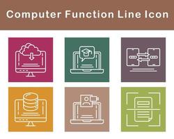 Computer Function Vector Icon Set