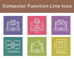 Computer Function Vector Icon Set