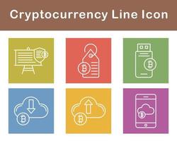 Bitcoin And Cryptocurrency Vector Icon Set