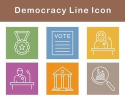 democracia vector icono conjunto