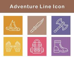 conjunto de iconos de vector de aventura