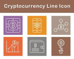 bitcoin y criptomoneda vector icono conjunto