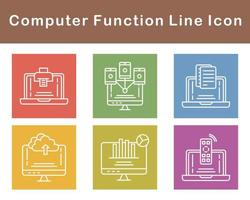 computadora función vector icono conjunto