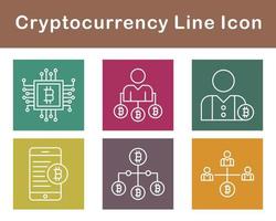 bitcoin y criptomoneda vector icono conjunto