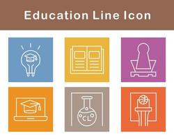 conjunto de iconos de vector de educación